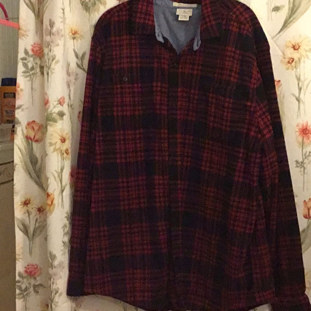 LL Beans plaid shirt Men's